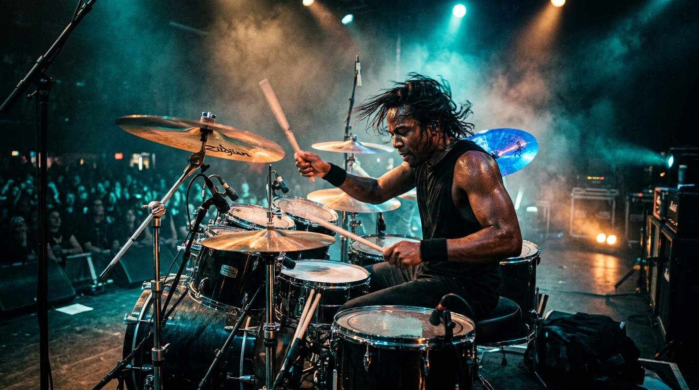 Epic Drum Performance Background
